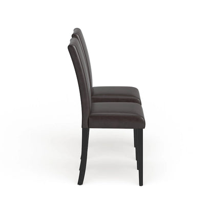 Chaises Parson rembourrées en bois massif et similicuir de style urbain Roundhill Furniture (lot de 2)