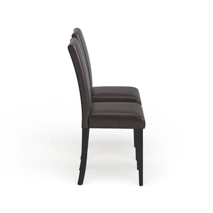 Chaises Parson rembourrées en bois massif et similicuir de style urbain Roundhill Furniture (lot de 2)