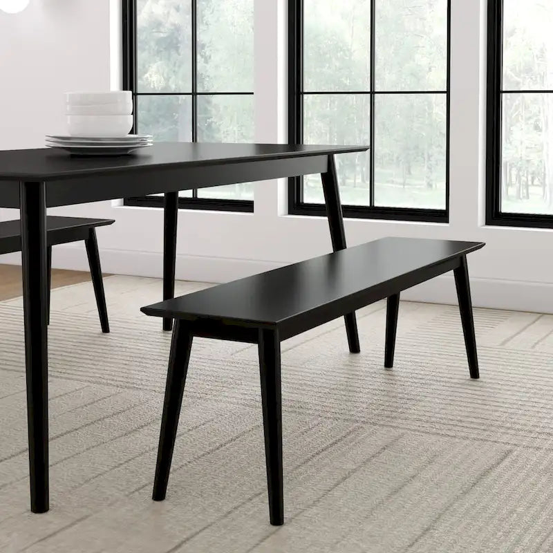 Banc de salle à manger moderne mi-siècle à poutres et planches - 59