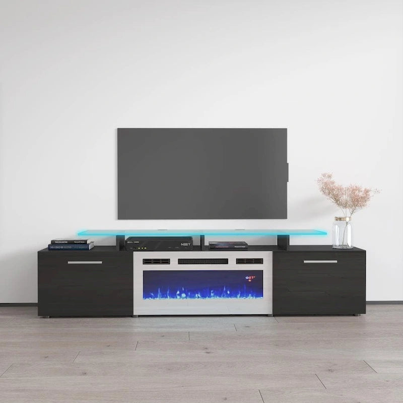Cheminée électrique Rova WH-EF Meuble TV moderne 75 pouces
