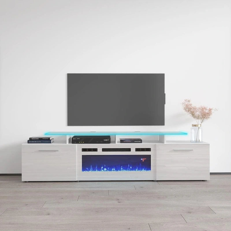 Rova WH-EF Electric Fireplace Modern 75  TV Stand