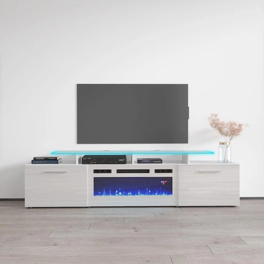Rova WH-EF Electric Fireplace Modern 75  TV Stand