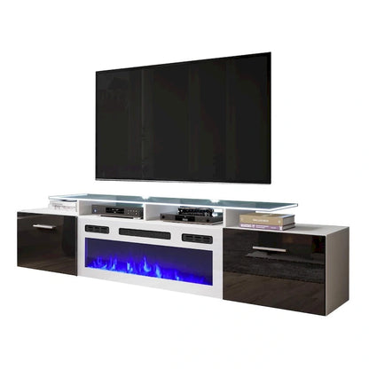 Cheminée électrique Rova WH-EF Meuble TV moderne 75 pouces