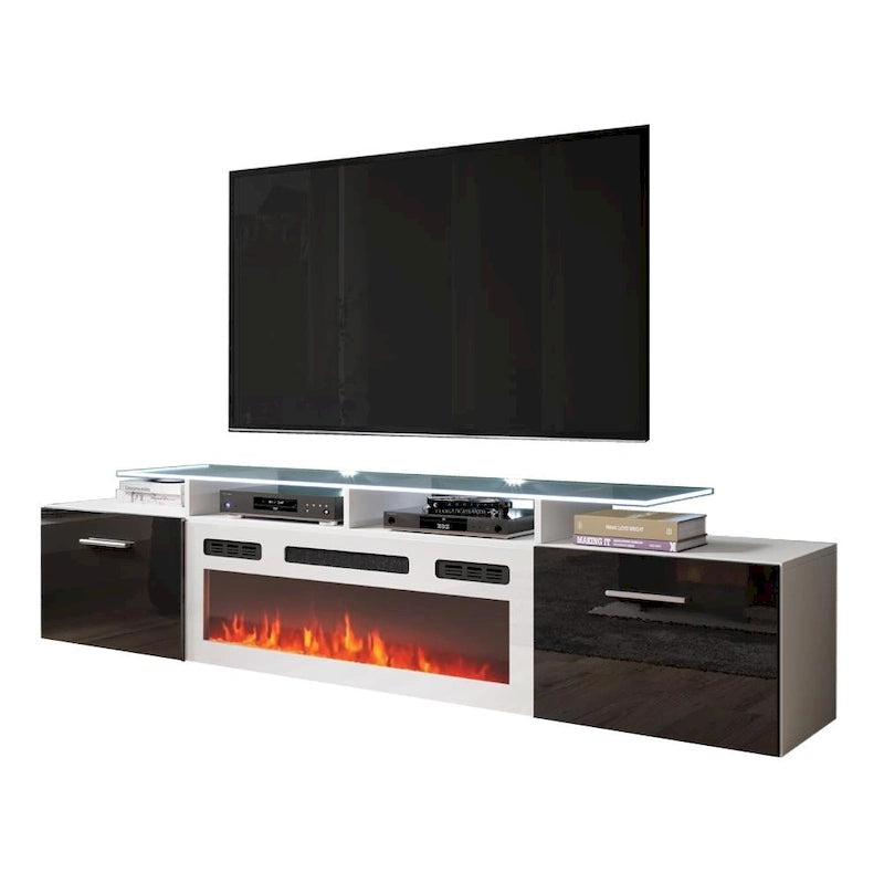 Cheminée électrique Rova WH-EF Meuble TV moderne 75 pouces