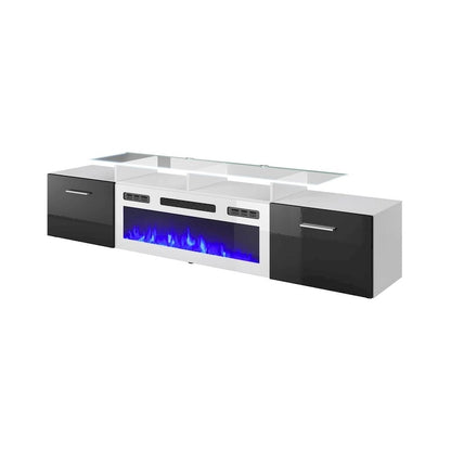 Cheminée électrique Rova WH-EF Meuble TV moderne 75 pouces