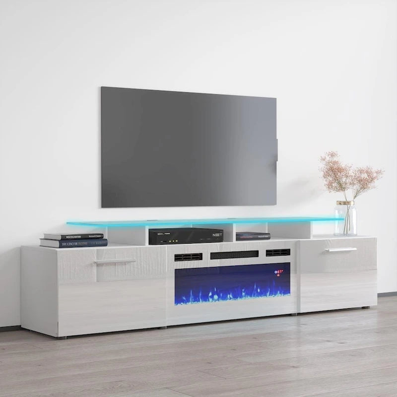 Cheminée électrique Rova WH-EF Meuble TV moderne 75 pouces
