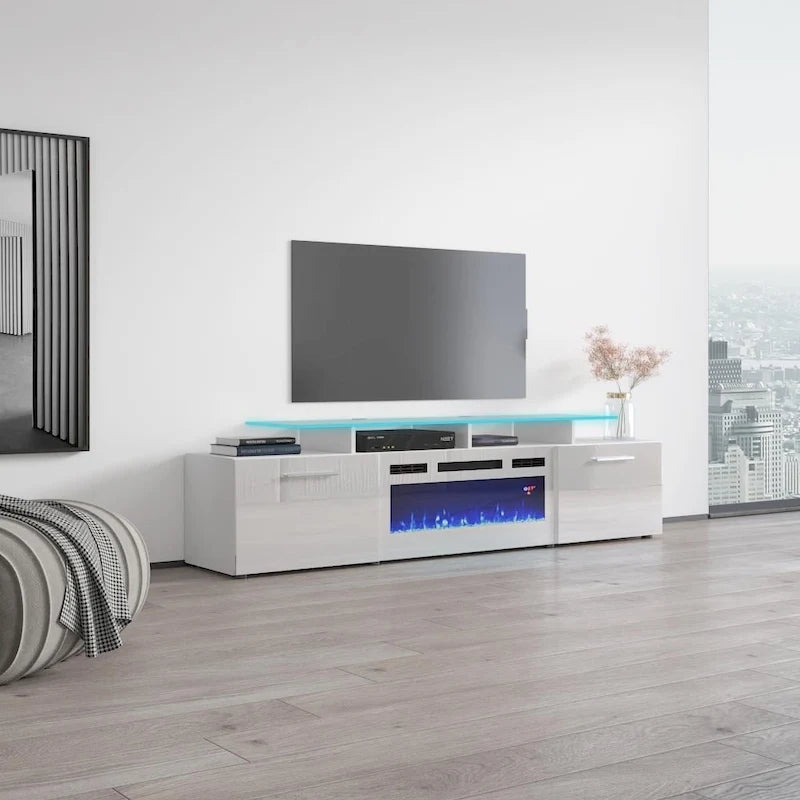 Cheminée électrique Rova WH-EF Meuble TV moderne 75 pouces