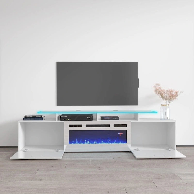 Cheminée électrique Rova WH-EF Meuble TV moderne 75 pouces