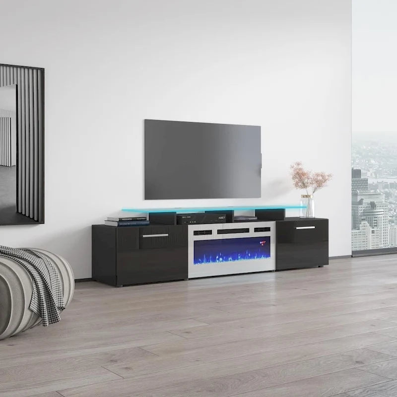 Cheminée électrique Rova WH-EF Meuble TV moderne 75 pouces