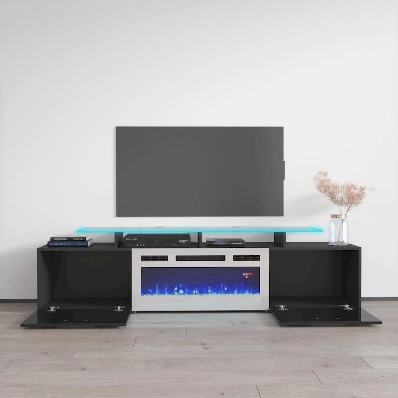 Cheminée électrique Rova WH-EF Meuble TV moderne 75 pouces