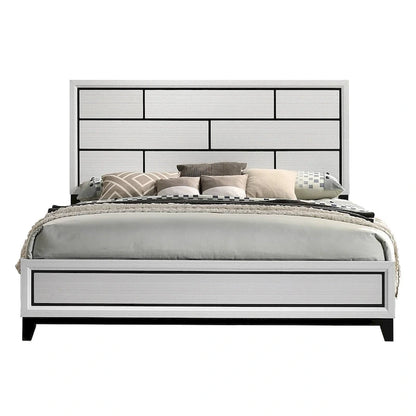 Ensemble de chambre à coucher de luxe 6 pièces Roundhill Furniture Stout White Panel