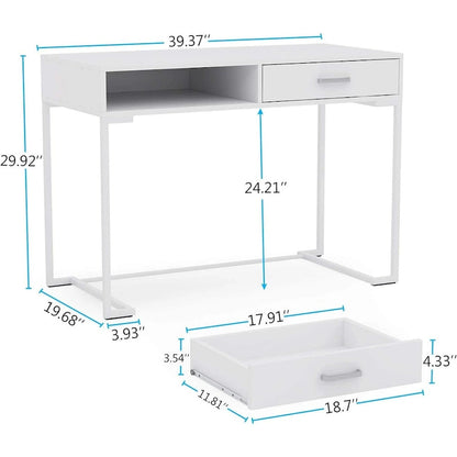 Petit bureau de 40 pouces avec tiroirs