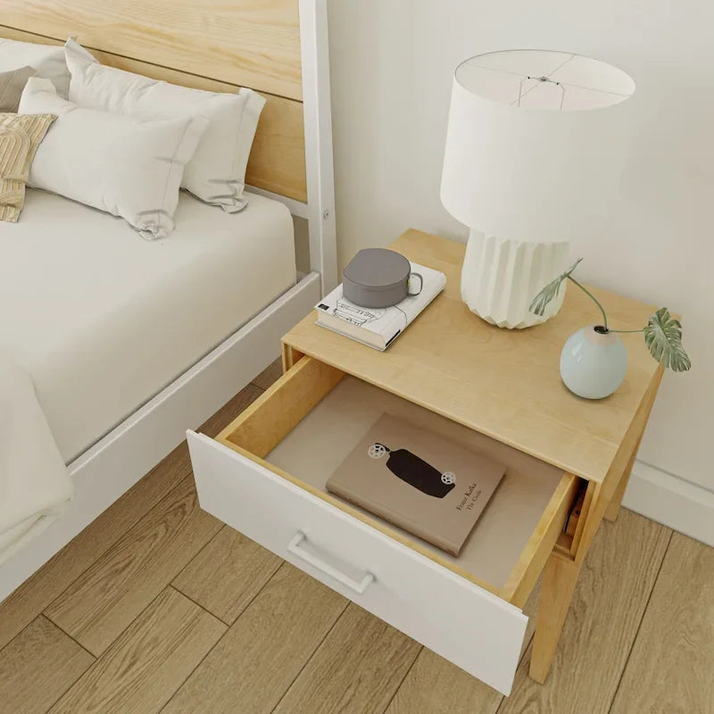 Ensemble de chambre à coucher Plank and Beam 3 pièces, lit king-size, avec 2 tables de chevet