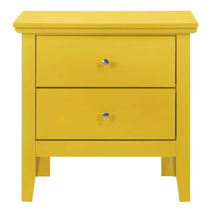 Table de chevet Primo Transitional en bois à 2 tiroirs