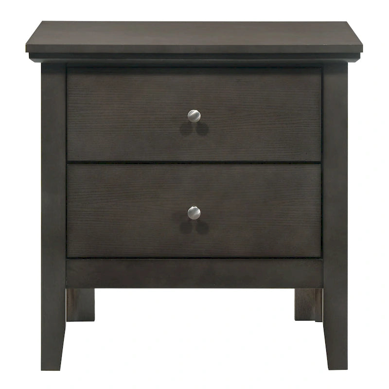 Table de chevet Primo Transitional en bois à 2 tiroirs