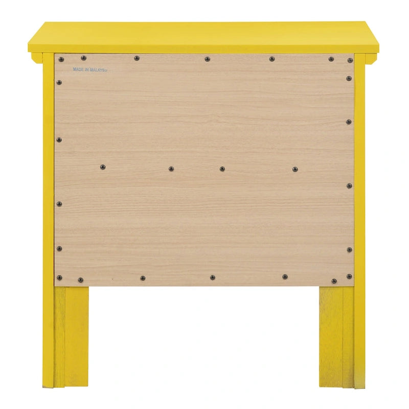 Table de chevet Primo Transitional en bois à 2 tiroirs