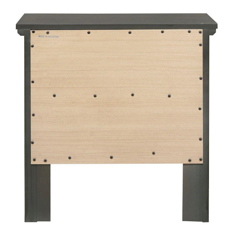 Table de chevet Primo Transitional en bois à 2 tiroirs