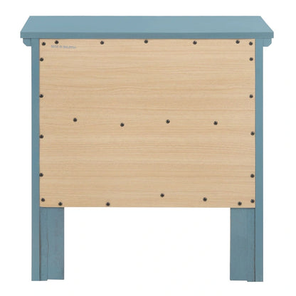 Table de chevet Primo Transitional en bois à 2 tiroirs