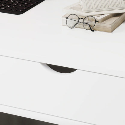 Bureau informatique HOMCOM pour petits espaces, bureau d'écolier, bureau d'angle avec tiroir et étagères de rangement