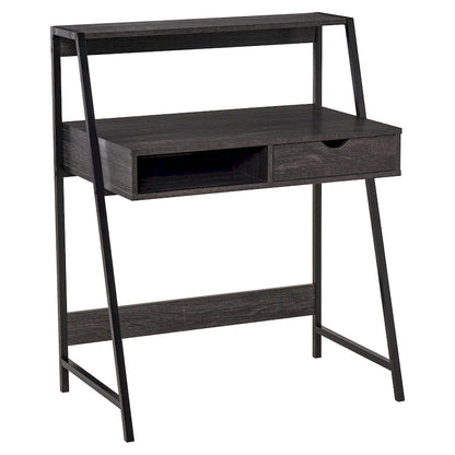 Bureau informatique HOMCOM pour petits espaces, bureau d'écolier, bureau d'angle avec tiroir et étagères de rangement