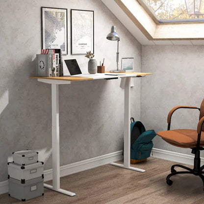 Bureau assis-debout réglable en acier Getty Modern de 47 pouces par Furniture of America