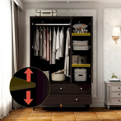 Armoire-penderie laquée de 70,9 cm de haut, placard en bois avec porte miroir