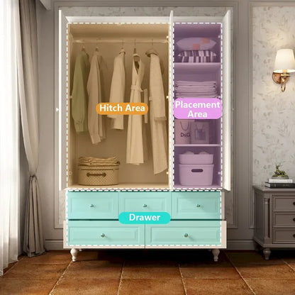 Armoire-penderie laquée de 70,9 cm de haut, placard en bois avec porte miroir