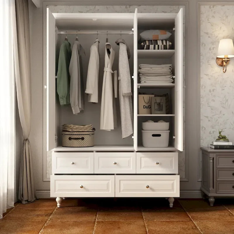 Armoire-penderie laquée de 70,9 cm de haut, placard en bois avec porte miroir