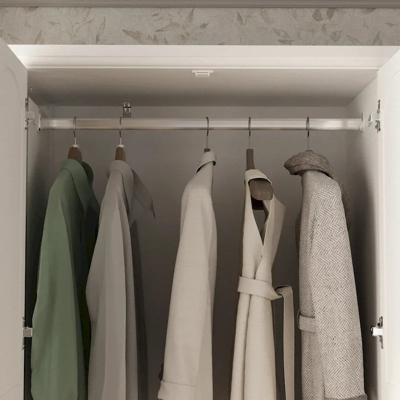Armoire-penderie laquée de 70,9 cm de haut, placard en bois avec porte miroir