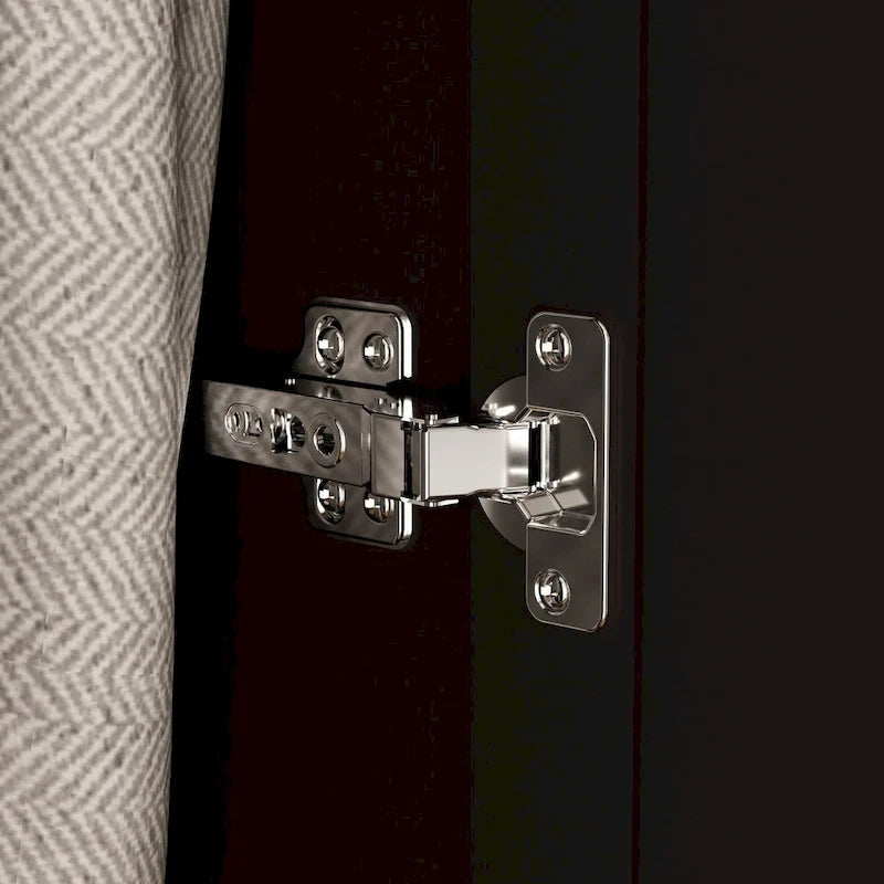 Armoire-penderie laquée de 70,9 cm de haut, placard en bois avec porte miroir