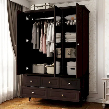 Armoire-penderie laquée de 70,9 cm de haut, placard en bois avec porte miroir