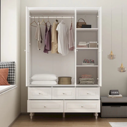 Armoire-penderie laquée de 70,9 cm de haut, placard en bois avec porte miroir