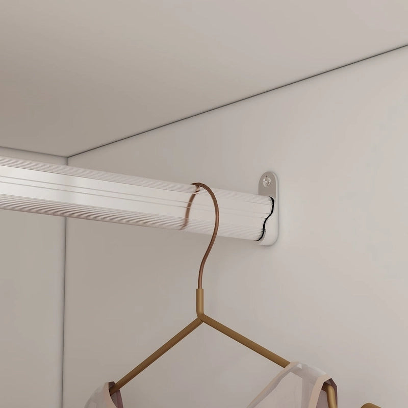 Armoire-penderie laquée de 70,9 cm de haut, placard en bois avec porte miroir