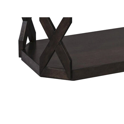 Ensemble de table en faux marbre comprenant 1 table basse et 2 tables d'appoint, gris et marron