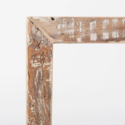 Banc Solveig en bois recyclé brun clair - 47 cm L x 13 cm P x 18 cm H