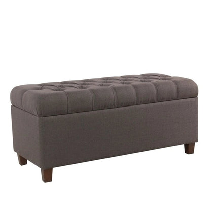 Banc de rangement capitonné Copper Grove Muir
