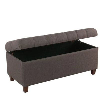 Banc de rangement capitonné Copper Grove Muir