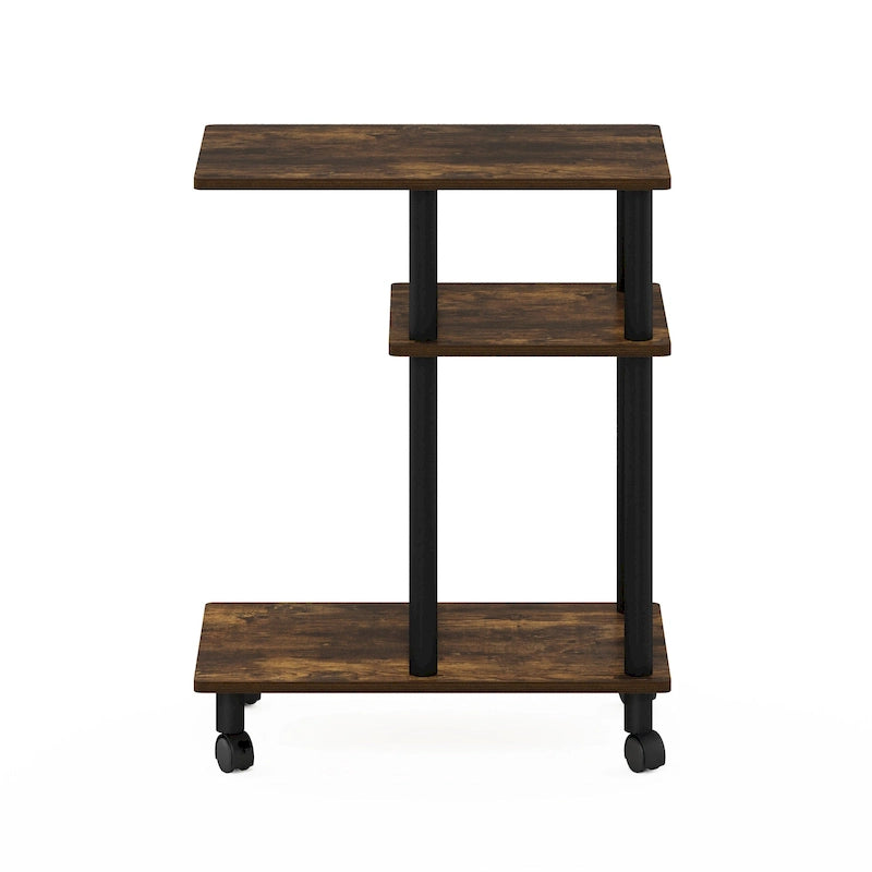 Table d'appoint Furinno Turn-N-Tube en forme de U avec roulettes