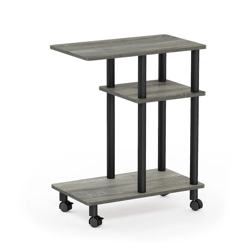 Table d'appoint Furinno Turn-N-Tube en forme de U avec roulettes