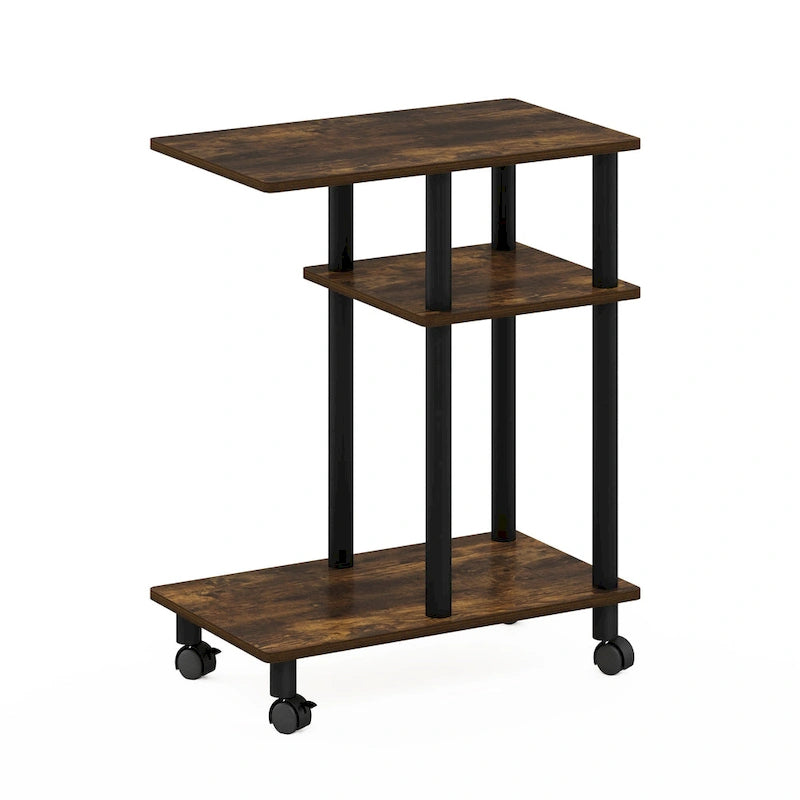 Table d'appoint Furinno Turn-N-Tube en forme de U avec roulettes