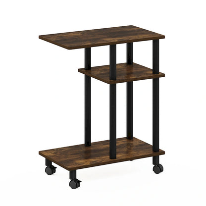 Table d'appoint Furinno Turn-N-Tube en forme de U avec roulettes