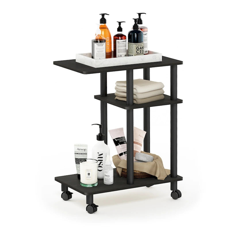 Table d'appoint Furinno Turn-N-Tube en forme de U avec roulettes