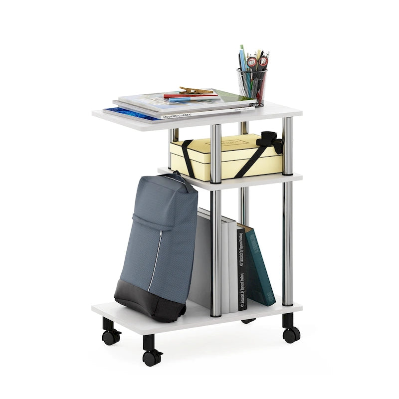 Table d'appoint Furinno Turn-N-Tube en forme de U avec roulettes