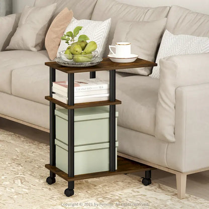 Table d'appoint Furinno Turn-N-Tube en forme de U avec roulettes