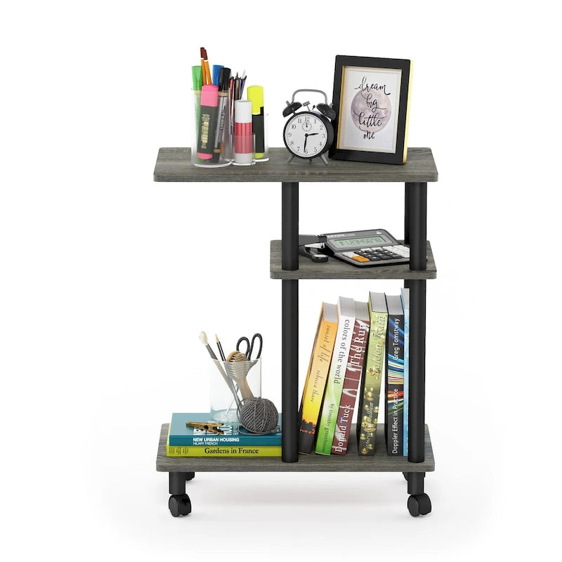 Table d'appoint Furinno Turn-N-Tube en forme de U avec roulettes