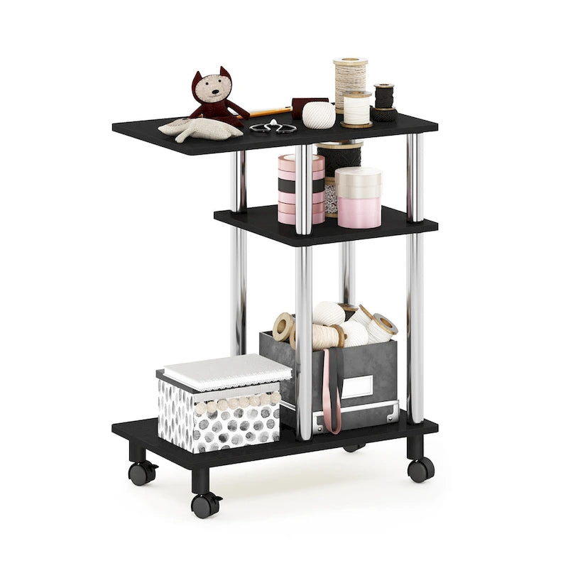 Table d'appoint Furinno Turn-N-Tube en forme de U avec roulettes