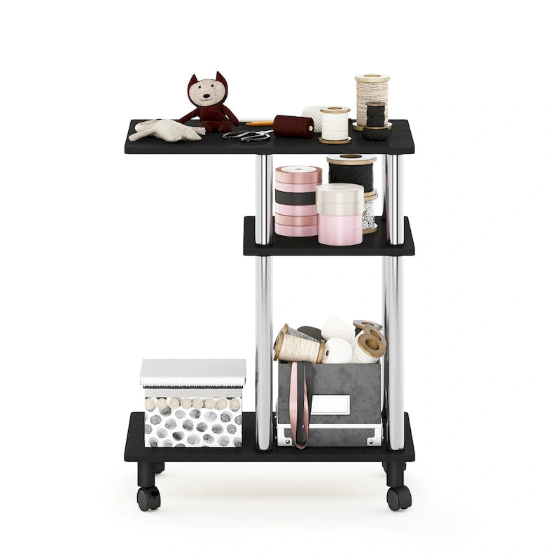 Table d'appoint Furinno Turn-N-Tube en forme de U avec roulettes