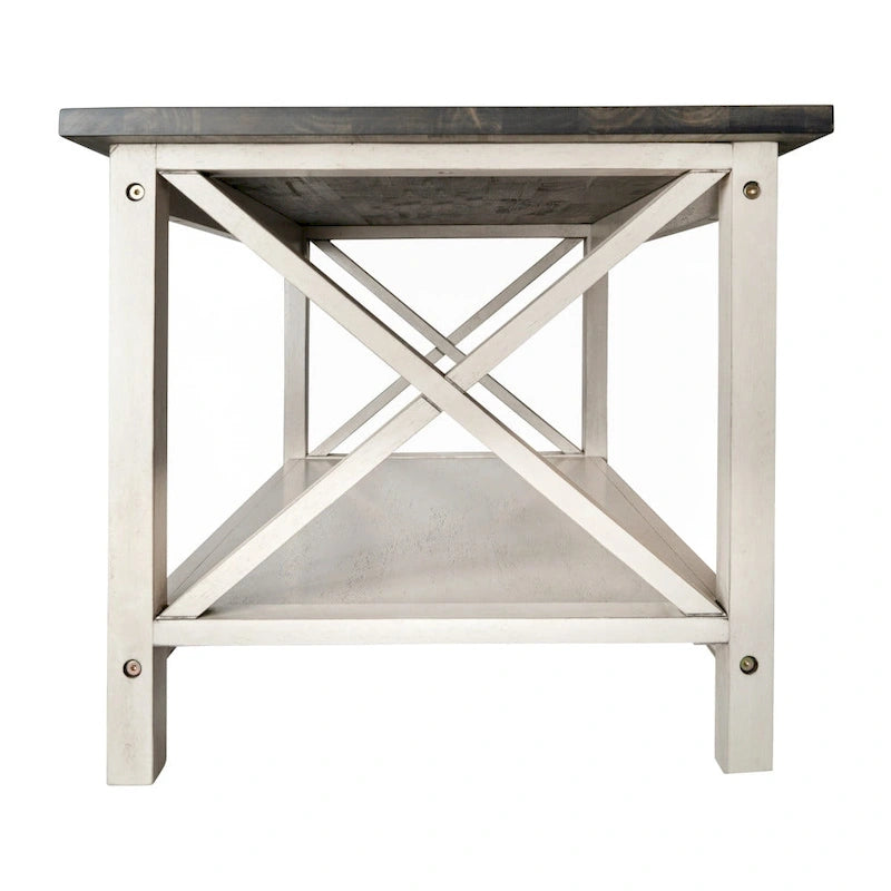 Table basse classique de style campagnard en bois massif