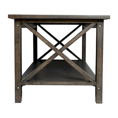 Table basse classique de style campagnard en bois massif