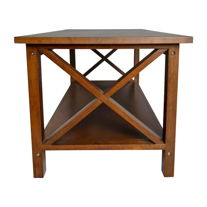 Table basse classique de style campagnard en bois massif